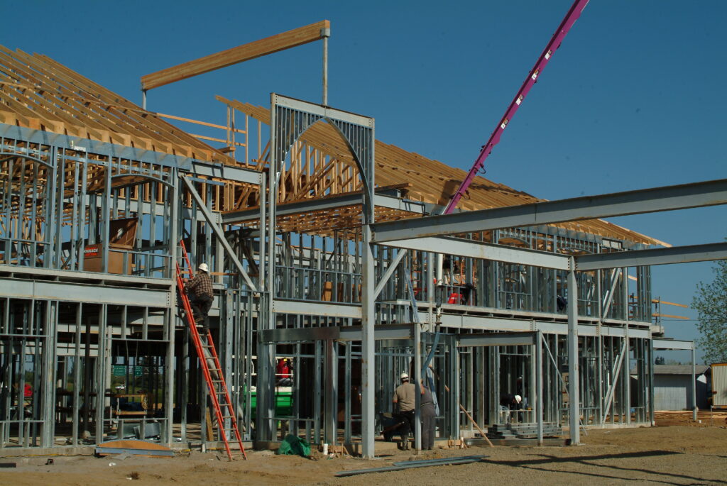 large building being built